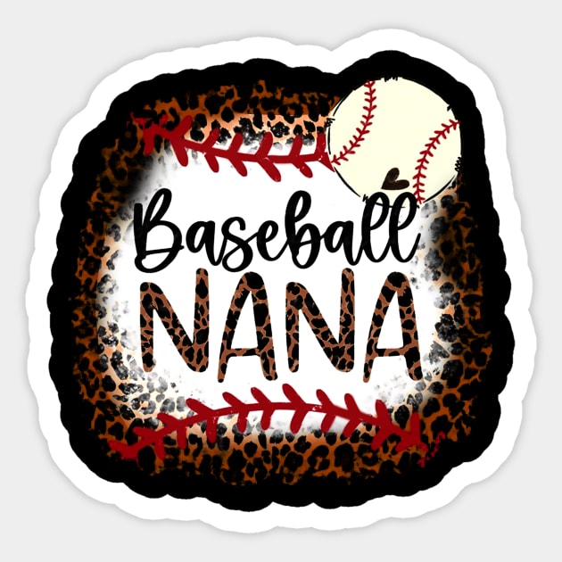 Baseball Nana Leopard   Baseball Nana Sticker by Wonder man 